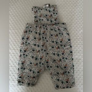 Jacadi Floral Print Puffer Overalls